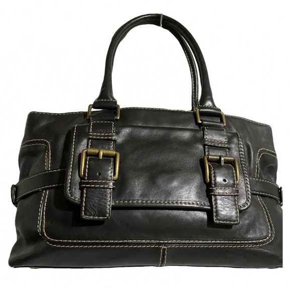 Michael Kors black leather satchel handbag - Picture 1 of 8